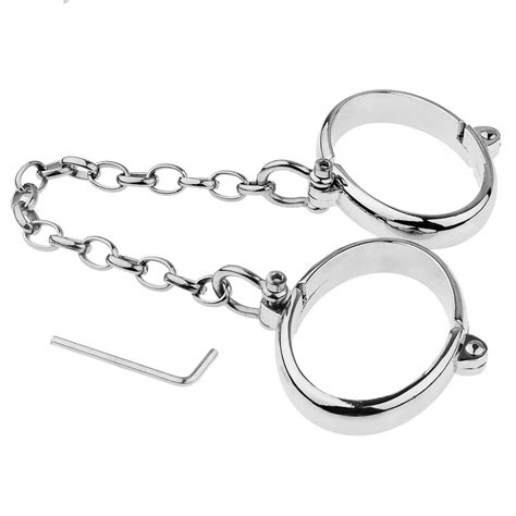 Handcuffs Ankle Cuffs Stainless Steel Lockable Wrist And Ankle Bdsm Bondage Restraints Sex Toys