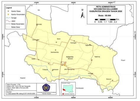 Gambar 1 Peta Administrasi Kecamatan Kalijambe Download Scientific