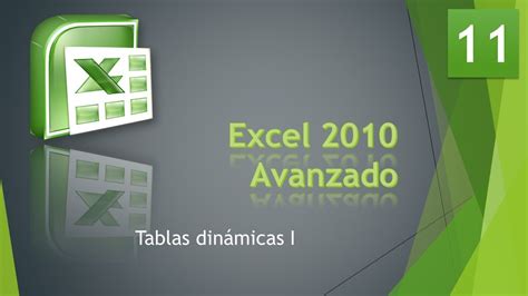 Excel Avanzado 2010 Bases De Datos 11 Tablas Dinámicas 1 Youtube