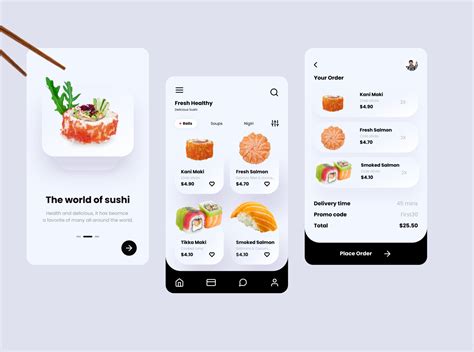 Sushi Mobile App Ux Ui Design Original By Ghulam Rasool By Semudara