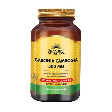 Garcinia Cambogia 500mg Veg Caps 100s Sunshine Nutrition