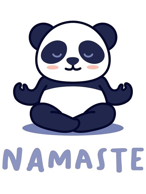 Panda Yoga Meditation Namaste Poster By Jonasdesign Redbubble