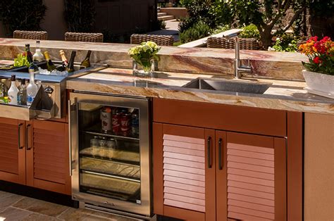 We make them from the same 3mm thick british steel that we use for our fire pits so you can be sure they'll withstand all weathers and last for years. Outdoor Kitchen Sink Cabinet | Brown Jordan Outdoor Kitchens