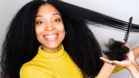 Combing My Tailbone Length Hair For The First Time In 3 Years 😱 Thickness And Volume Youtube