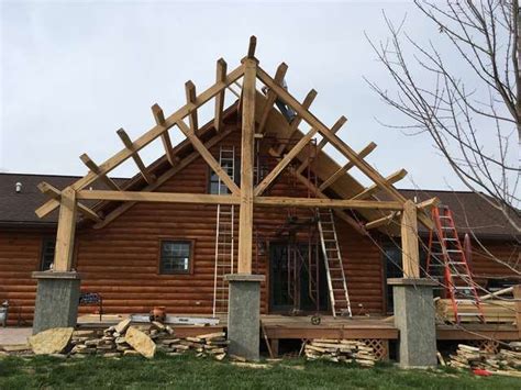 The open, roofed structures can shield automobiles, motorcycles, boats and other vehicles from the elements. Need help designing roof over deck | Timber framing, Building a deck, Carport designs