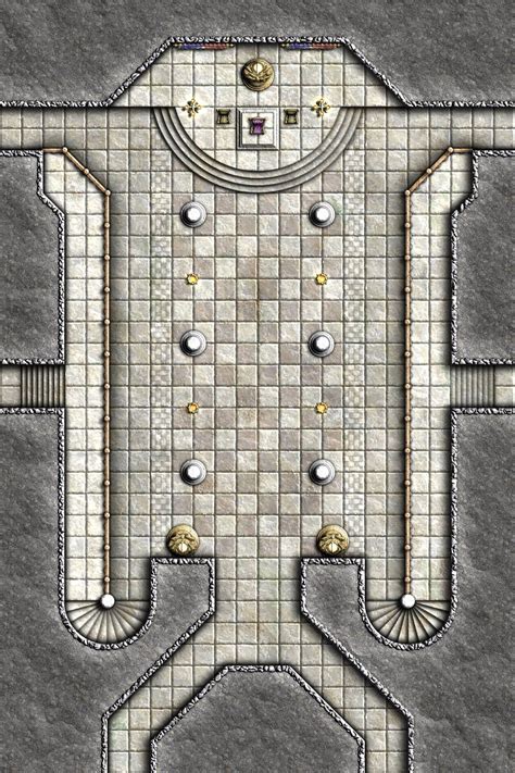 Dungeon Great Hall Throne Room Dndmaps Fantasy Map Dungeon Maps