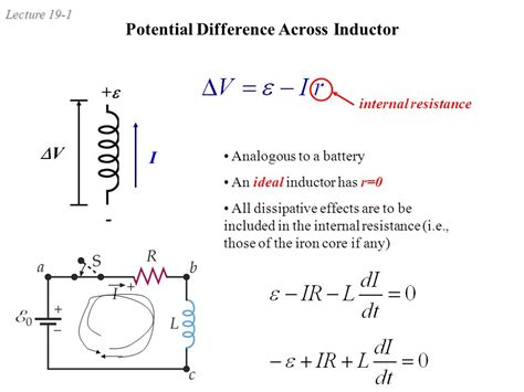 What Is The Potential Difference Across The Inductor