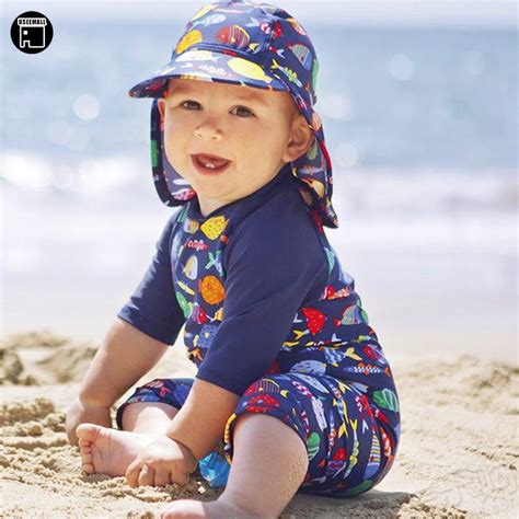 Useemall 2018 New Cute Baby Boy Swimwear One Piece Kids Boys Swimsuit