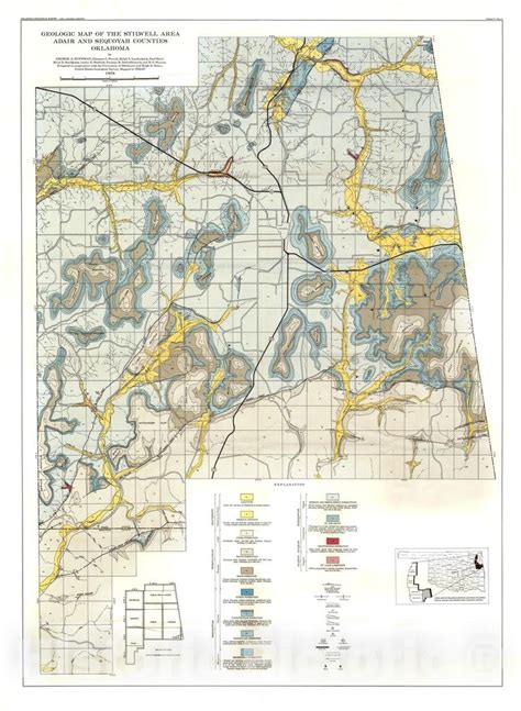 Map Plate 5 Geologic Map Of The Stilwell Area Adair And Sequoyah