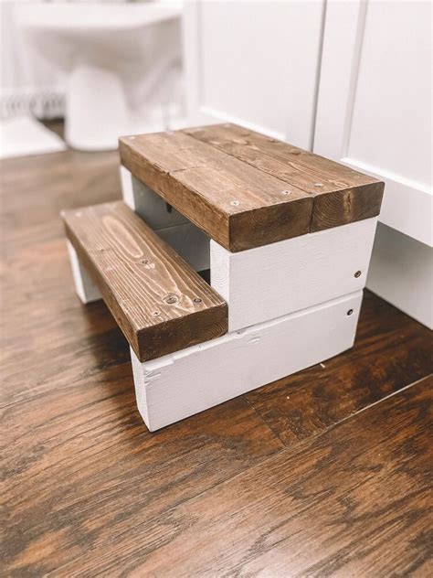 It's a great design for kids and works perfectly in the kitchen, letting them reach the counters and kitchen island. How to Build a DIY Wood Step Stool in 2020 | Wood step ...