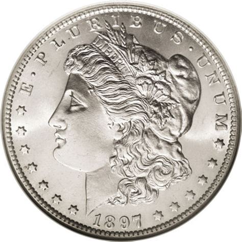 1897 Morgan Silver Dollar Extremely Fine To Almost Uncirculated