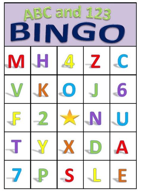 Abc And 123 Bingo For Preschoolers Printable Download