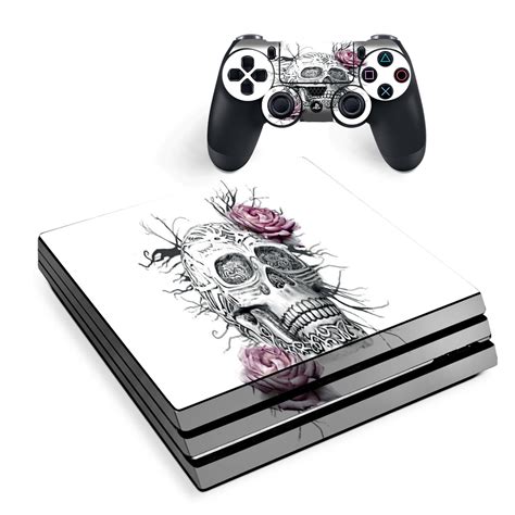Skin For Sony Ps4 Pro Console Decal Stickers Skins Cover Roses In