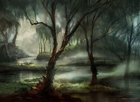 Swamp Mps Lands By Adampaquette On Deviantart Fantasy Landscape