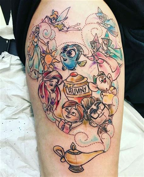 Water Color Tattoo 👽 Disney Tattoos Disney Sleeve Tattoos Sleeve