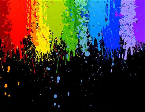 Rainbow Explosions Paint Splatter Aesthetic Hd Wallpaper Pxfuel
