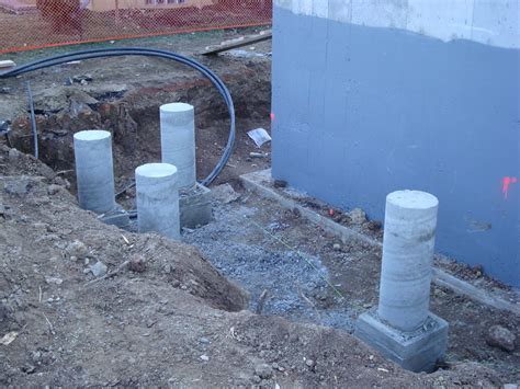 The Burgesses New House Concrete Piers For Front And Rear Decks Are