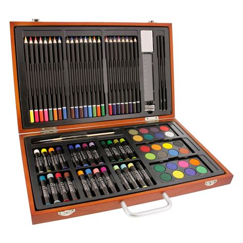 Us Art Supply 82 Piece Deluxe Art Creativity Set In Wooden Case With