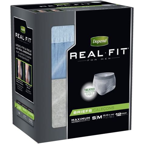 Depend Real Fit For Men Incontinence Briefs Maximum Absorbency S