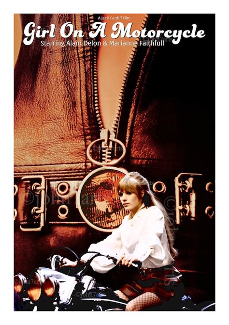 Marianne Faithfull Girl On A Motorcycle Inspired Poster Etsy