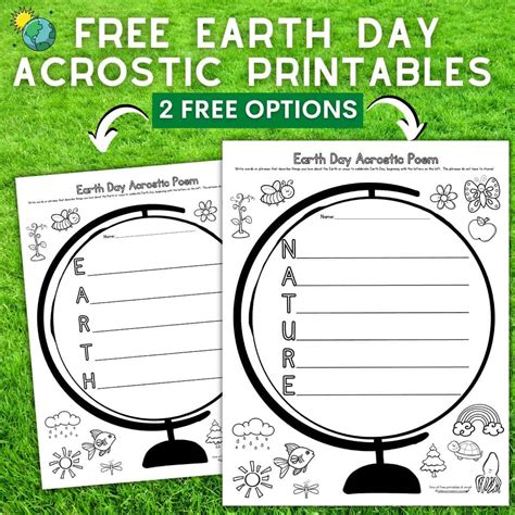 Earth Day Acrostic Poem Worksheets 2 Free Printables Literacy Learn