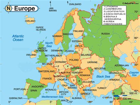 Political Map Of Europe Free Printable Maps