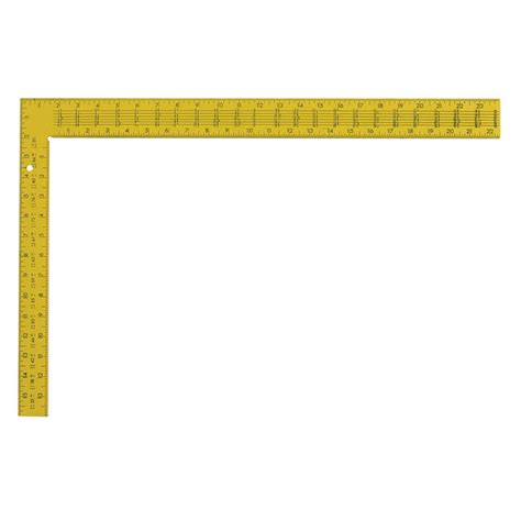 Swanson 16 In X 24 In Steel Rafter Square Yellow Ts154 The Home Depot
