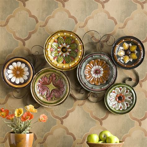 2024 Latest Scattered Metal Italian Plates Wall Decor