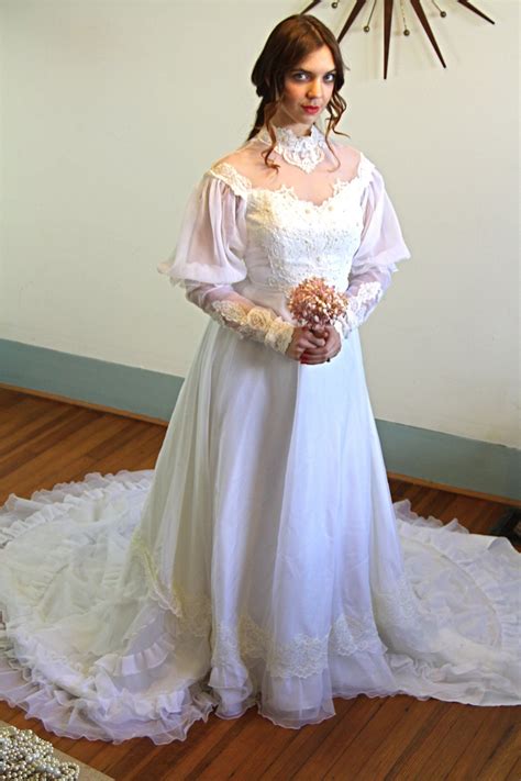 70s Wedding Dress Boho Wedding Dress Vintage Wedding Gown 1970s