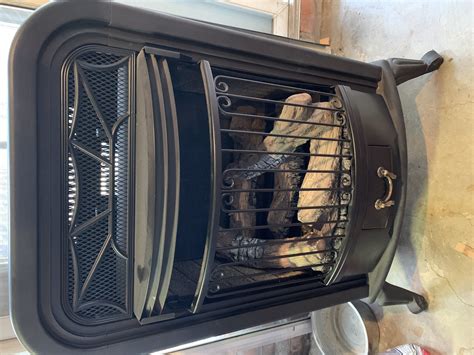 Small Ventless Free Standing Natural Gas Fireplace Heater 24000 Btu