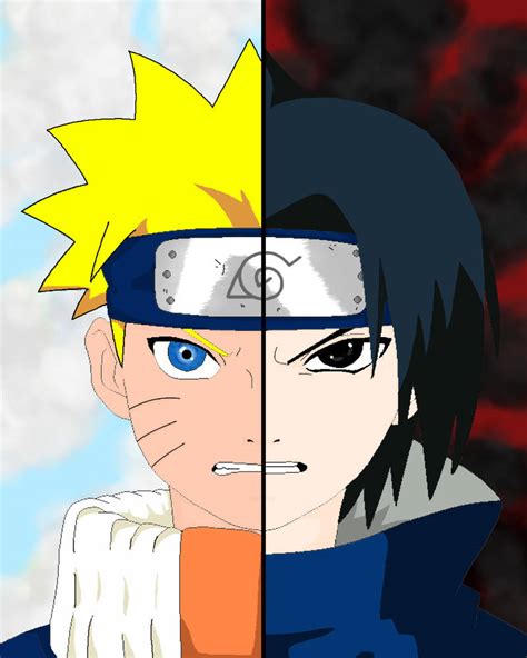 Naruto Vs Sasuke Two Sides By Ohxnoxdomo On Deviantart