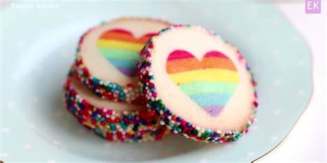 Make These Rainbow Heart Cookies And Prove Youre Truly In Love Huffpost