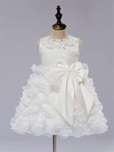 Ball Gown Jewel Organza Flower Girl Dress Vividress11500 R2115