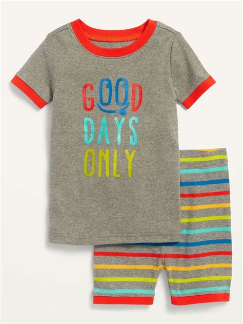 Old Navy Unisex Printed Short Sleeve Pajama Set For Toddler And Baby