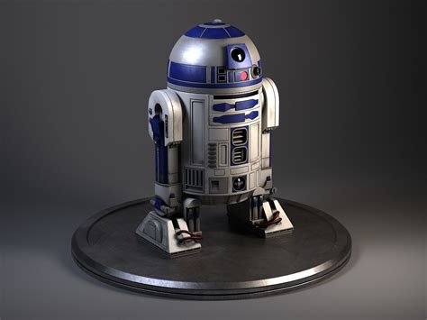 R2d2 Star Wars Droid Robot 3d Model Rigged Cgtrader
