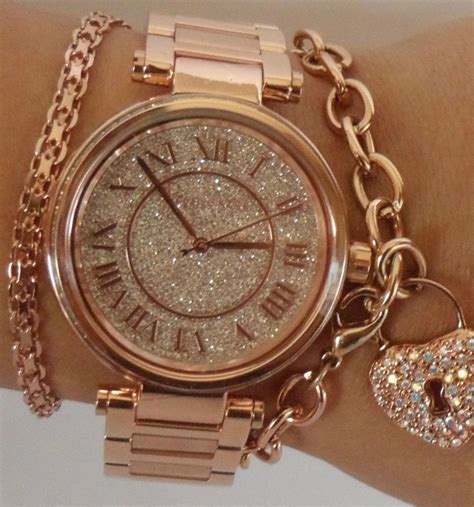 Brand New Michael Kors Skylar Rose Gold Tone Pave Crystal Womens Watch Mk5868 Watches