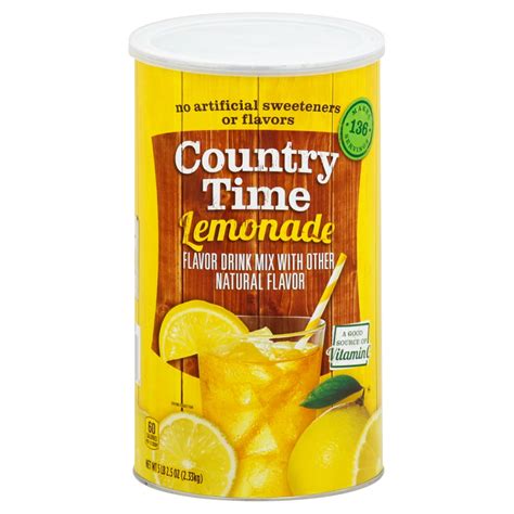 Country Time Lemonade Naturally Flavored Powdered Drink Mix Shop Mixes And Flavor Enhancers At H E B