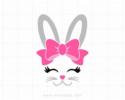 Easter Bunny Face Svg Free: Get Ready To Create Some Adorable Easter