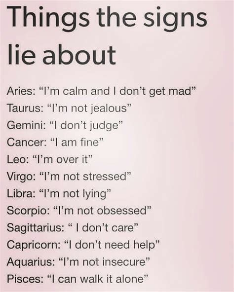 Zodiac Signs Things The Signs Lie About Wattpad Zodiac Memes