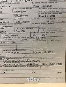 Elvis Presley Signed Priscilla Presley Divorce Papers Personal Rare