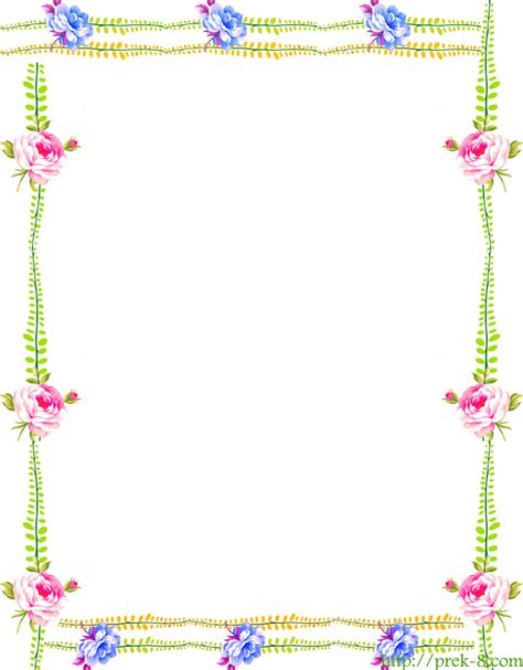 See more ideas about borders for paper, printable border, borders and frames. Page Border Flowers - Cliparts.co
