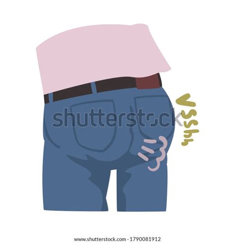 Man Farting Bad Smell Soound Out Stock Vector Royalty Free 1790081912