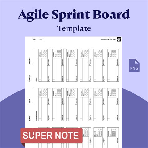 Agile Sprint Board Supernote Templates