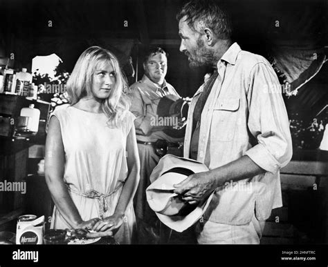 Helen Mirren James Mason On Set Of The Film Age Of Consent Columbia Pictures 1969 Stock