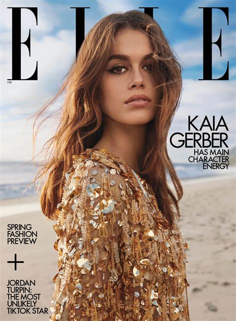 Kaia Gerber Covers Elle Us February 2023 By Cass Bird Fashionotography