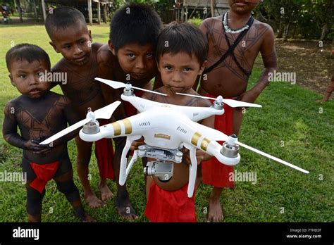Gemeinde Drohne Technologie Zum Ersten Mal Bei Einem Besuch Von