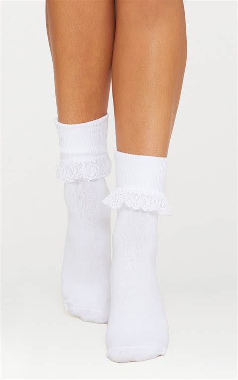 White Lace Frill Ankle Socks Lace Ankle Socks Ankle Socks Lace Socks