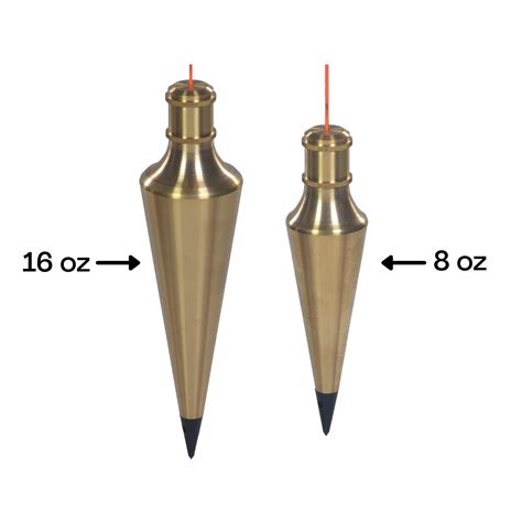 Awf Pro Plumb Bob Kit 16 Oz And 8 Oz Solid Brass Plumb Bobs 14 Ft