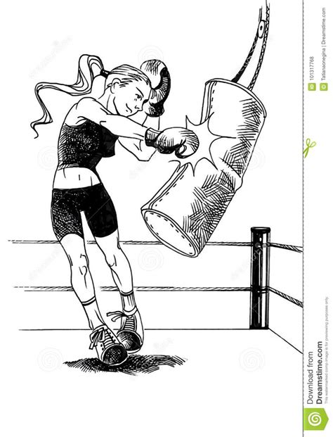 Woman Boxer Stock Illustration Illustration Of Casual
