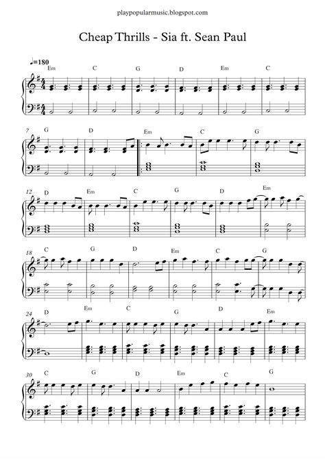 Tranposable music notes for piano/vocal/guitar sheet music by sia, : The Greatest Sia Piano Sheet Music Free - Epic Sheet Music